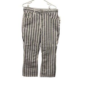 BDG Urban Outfitters Striped Pants Womens Size 32 Black White Straight Leg NEW